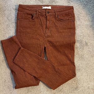 Free People Isabel Jacquard Textured Jeans. Size 27